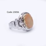انگشتر نقره مردانه اوپال سفید - کد 23056